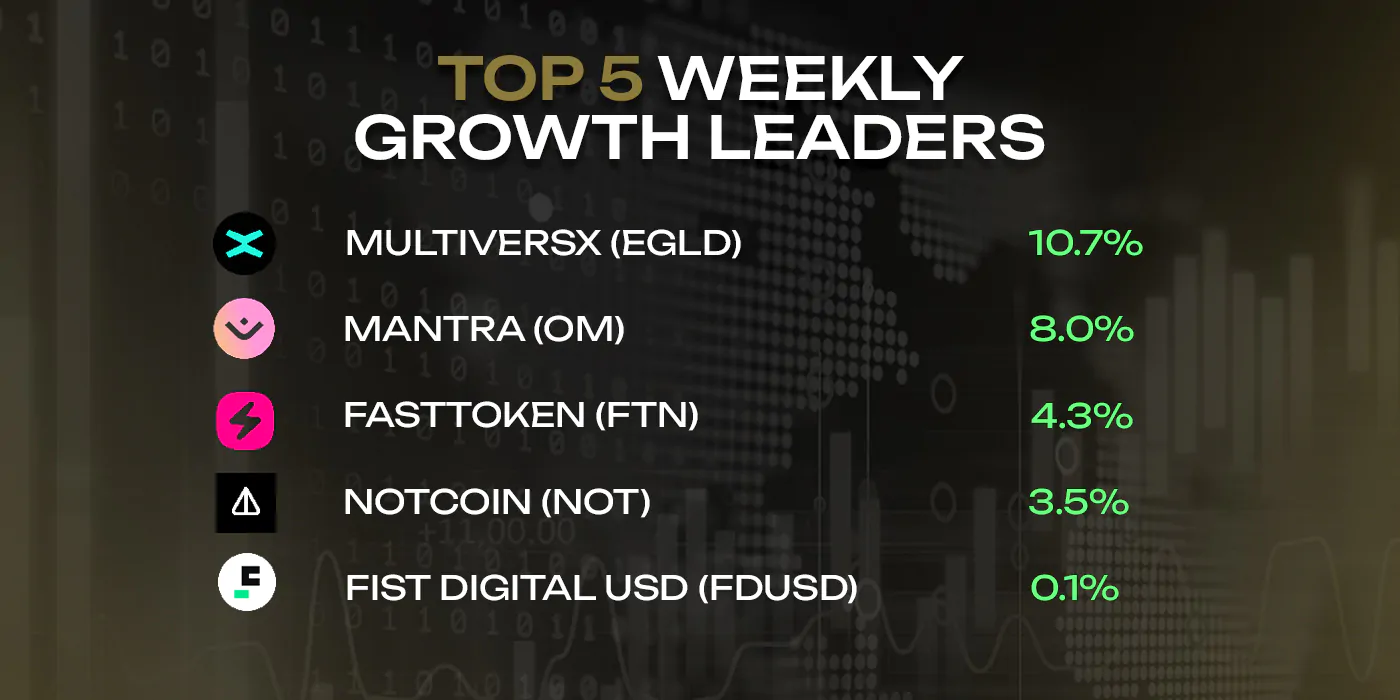 TOP 5 WEEKLY GROWTH LEADERS